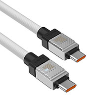 Baseus CoolPlay 100W USB-C Opladerkabel - 2m (USB-C/USB-C) Hvid