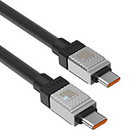 Baseus CoolPlay 100W USB-C Opladerkabel - 2m (USB-C/USB-C) Sort