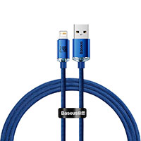 Baseus Crystal Lightning - USB-A Kabel 2,4A Bl - 1,2m