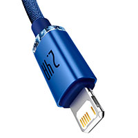 Baseus Crystal Lightning - USB-A Kabel 2,4A Bl - 2m
