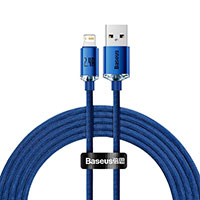 Baseus Crystal Lightning - USB-A Kabel 2,4A Bl - 2m