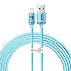 Baseus Crystal Lightning - USB-A Kabel 2,4A Lyseblå - 2m