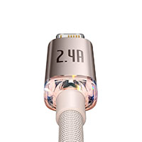 Baseus Crystal Lightning - USB-A Kabel 2,4A Pink - 2m
