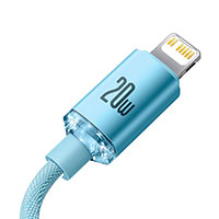 Baseus Crystal USB-C - Lightning Kabel - 1,2m (20W) Lysebl