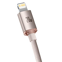 Baseus Crystal USB-C - Lightning Kabel - 1,2m (20W) Pink