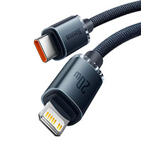 Baseus Crystal USB-C - Lightning Kabel - 1,2m (20W) Sort