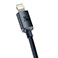 Baseus Crystal USB-C - Lightning Kabel - 2m (20W) Sort