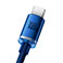 Baseus Crystal USB-C - USB-A Kabel 100W Bl - 1,2m