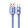 Baseus Crystal USB-C - USB-A Kabel 100W Lilla - 1,2m