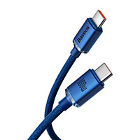Baseus Crystal USB-C - USB-C Kabel 100W Bl - 2m