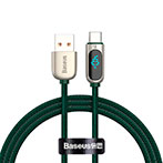 Baseus Display USB-C - USB-A Kabel 5A - 1m (Grøn)