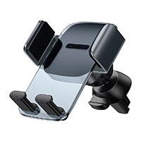 Baseus Easy Control Clamp Smartphone Bilholder (Luftventilation/Instrumentbrt/Forrude) Sort