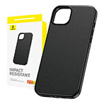 Baseus Fauxther Cover t/iPhone 15 Plus (PU) Sort