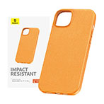 Baseus Fauxther Cover t/iPhone 15 Pro Max (PU) Orange