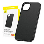 Baseus Fauxther Cover t/iPhone 15 Pro Max (PU) Sort