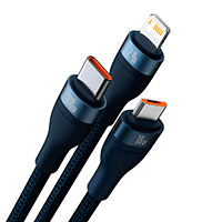 Baseus Flash II USB-A Multikabel 3,5A - 1,5m (3-i-1) Bl