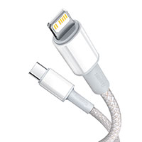 Baseus High Density USB-C - Lightning Kabel 20W - 1m (Hvid)
