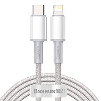 Baseus High Density USB-C - Lightning Kabel 20W - 2m (Hvid)