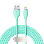 Baseus Jelly Liquid Lightning - USB-A Kabel 2,4A - 2m (Grøn)