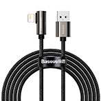 Baseus Legend Lightning - USB-A m/vinkel 2,4A - 2m (Sort)