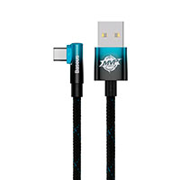 Baseus MVP 2 USB-C - USB-A Kabel m/vinkel 100W - 1m - Bl