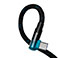 Baseus MVP 2 USB-C - USB-A Kabel m/vinkel 100W - 1m - Bl