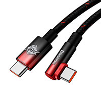 Baseus MVP 2 USB-C - USB-C Kabel m/vinkel 100W - 1m - Rd