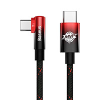 Baseus MVP 2 USB-C - USB-C Kabel m/vinkel 100W - 2m - Rd