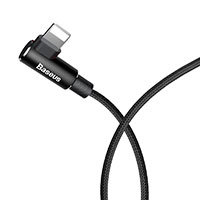 Baseus MVP Elbow 1,5A Vinklet Lightning Kabel - 2m (USB-A/Lightning) Sort