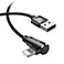 Baseus MVP Elbow 1,5A Vinklet Lightning Kabel - 2m (USB-A/Lightning) Sort