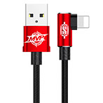 Baseus MVP Elbow Lightning/USB-A 2A - 1m (m/vinkel) Rød