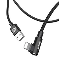 Baseus MVP Elbow Lightning/USB-A 2A - 1m (m/vinkel) Sort