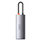 Baseus PD 100W HUB Metal Gleam 6-i-1  USB-C Dock (USB-C/HDMI/USB-A/RJ45)