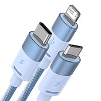Baseus StarSpeed Series 3,5A 3-i-1 USB-A Multikabel - 1,2m (USB-C/MicroUSB/Lightning)