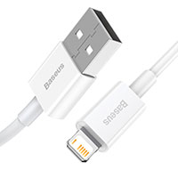 Baseus Superior Lightning - USB-A Kabel 2,4A - 1m (Hvid)