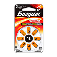 Batterier Høreapparat str. 13 (Orange) Energizer - 8-pack