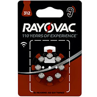 Batterier Høreapparat str. 312 (PR41) Rayovac - 8-Pack
