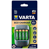 Batterilader 4xAA/AAA (Inkl. 4xAAA) Varta Eco Charger