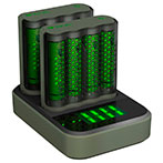 Batterilader m/Ladestation til 8xAA/AAA (+8x AA) GP ReCyko