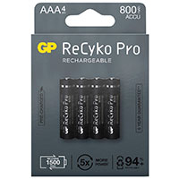 Genopladelige AAA batterier (800mAh) GP ReCyko Pro - 4-Pack