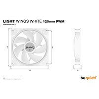 Be Quiet! Light Wings PWM PC Blser (1700RPM) 120mm - 3pk