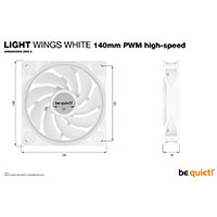 Be Quiet! Light Wings PWM PC Blser (2200RPM) 140mm - 3pk