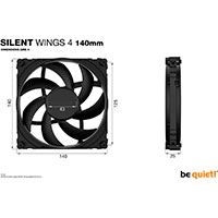 Be Quiet Silent Wings 4 PC Kler (1100RPM) 140mm