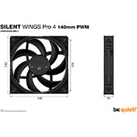 Be Quiet Silent Wings Pro 4 PWM Blser (140mm)
