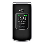 Beafon SL605 Silver Line Mobiltelefon m/Store tal - Sort/Sølv