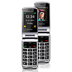 Beafon SL645 plus Silver Line Mobiltelefon m/Store tal - Sort/Sølv