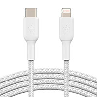 Belkin USB-C til Lightning Kabel - 1m (Flettet) Hvid