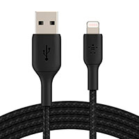 Belkin USB-C til Lightning Kabel - 1m (Flettet) Sort