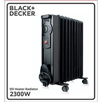 Black+Decker Olieradiator m/hjul 2300W (11 lameller) Sort