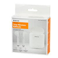 Bluetooth Earbuds (15 timer) Hvid - Denver TWE-36